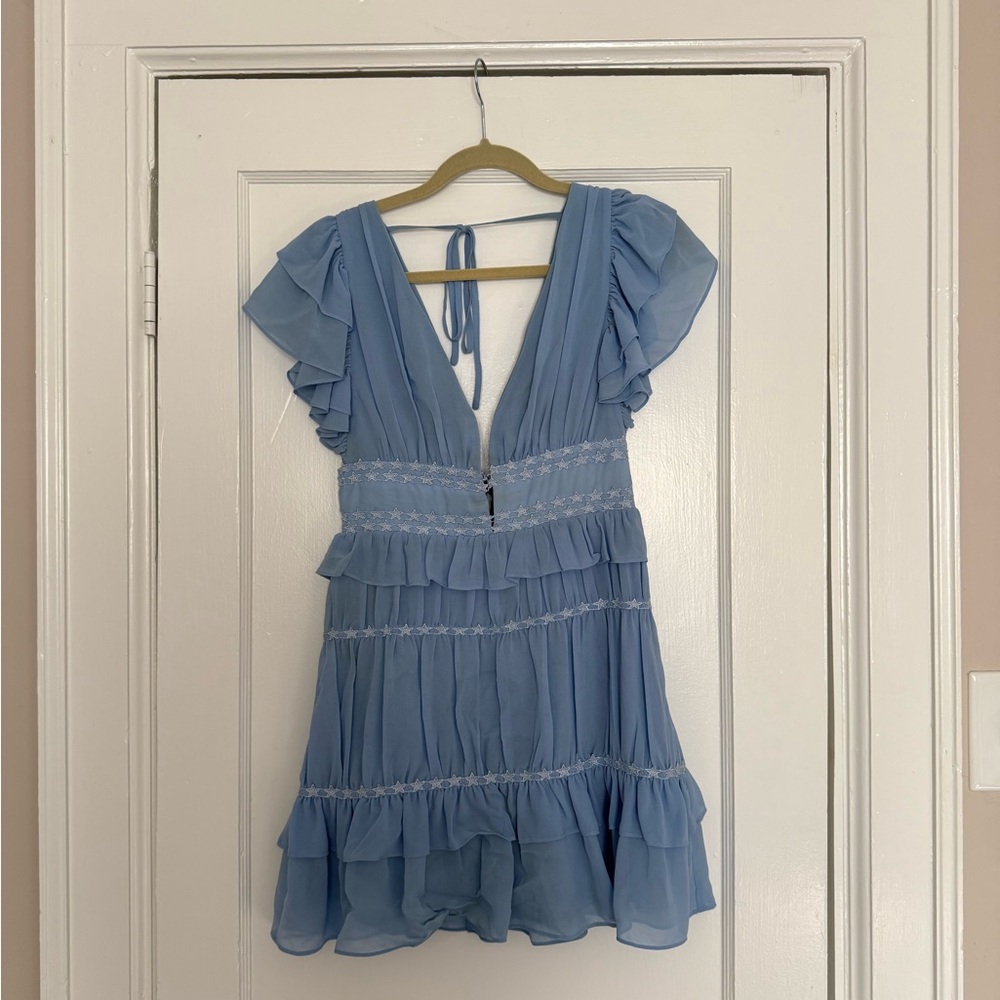 Lovers and Friends light blue Blue Ruffle Dress